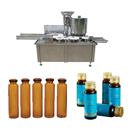 Polnjenje z ampulami za farmacevtske stekleničke in steklenicami s tekočim polnjenjem in tesnilnim strojem za polnjenje viale