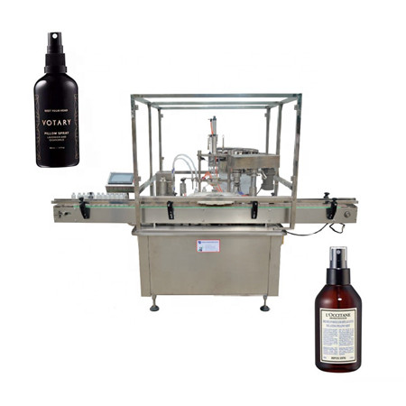 Stroj za polnjenje in pakiranje steklenic z oljnim vodnim sokom Dession
