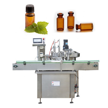 Linija strojev za hitro polnjenje in zapiranje farmacevtskih tekočin za polnjenje steklenic s sirupom s tekočino